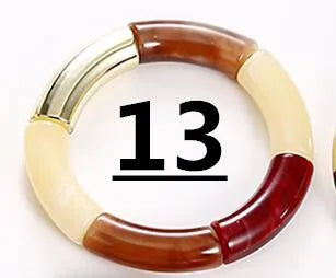 HIMBA COLOUR STACK SET – Vibrant Acrylic Beaded Charm Bracelets - Glow by Hellen African and Boho Jewelry African Home Decor Cultural Accessories