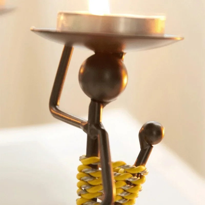 MAASAI SILHOUETTE CANDLE HOLDER – Handcrafted Iron Art Piece - Glow by Hellen African and Boho Jewelry African Home Decor Cultural Accessories