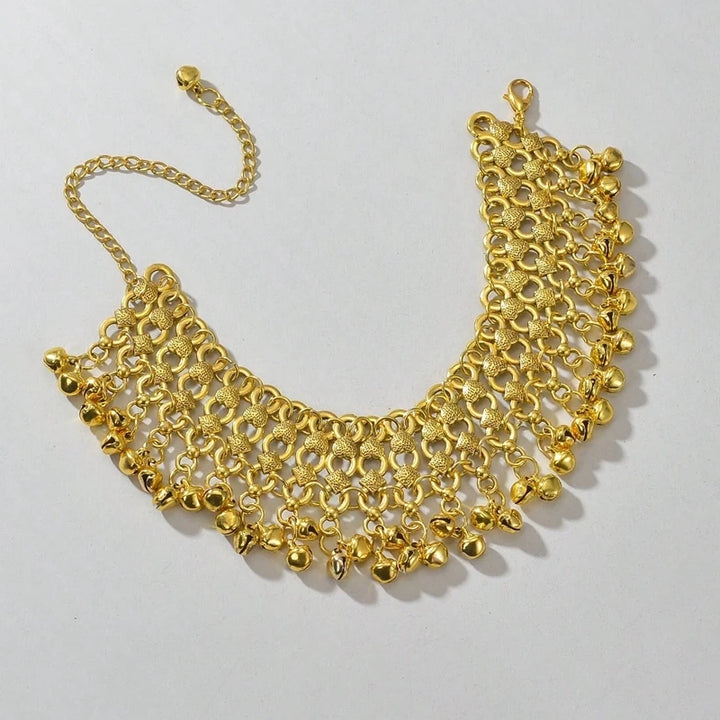 FULANI PROSPERITY ANKLET – Ethnic Retro Bell Tassel Foot Jewelry for Summer - Glow by Hellen African and Boho Jewelry African Home Decor Cultural Accessories