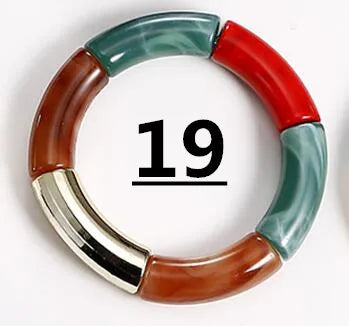 HIMBA COLOUR STACK SET – Vibrant Acrylic Beaded Charm Bracelets - Glow by Hellen African and Boho Jewelry African Home Decor Cultural Accessories