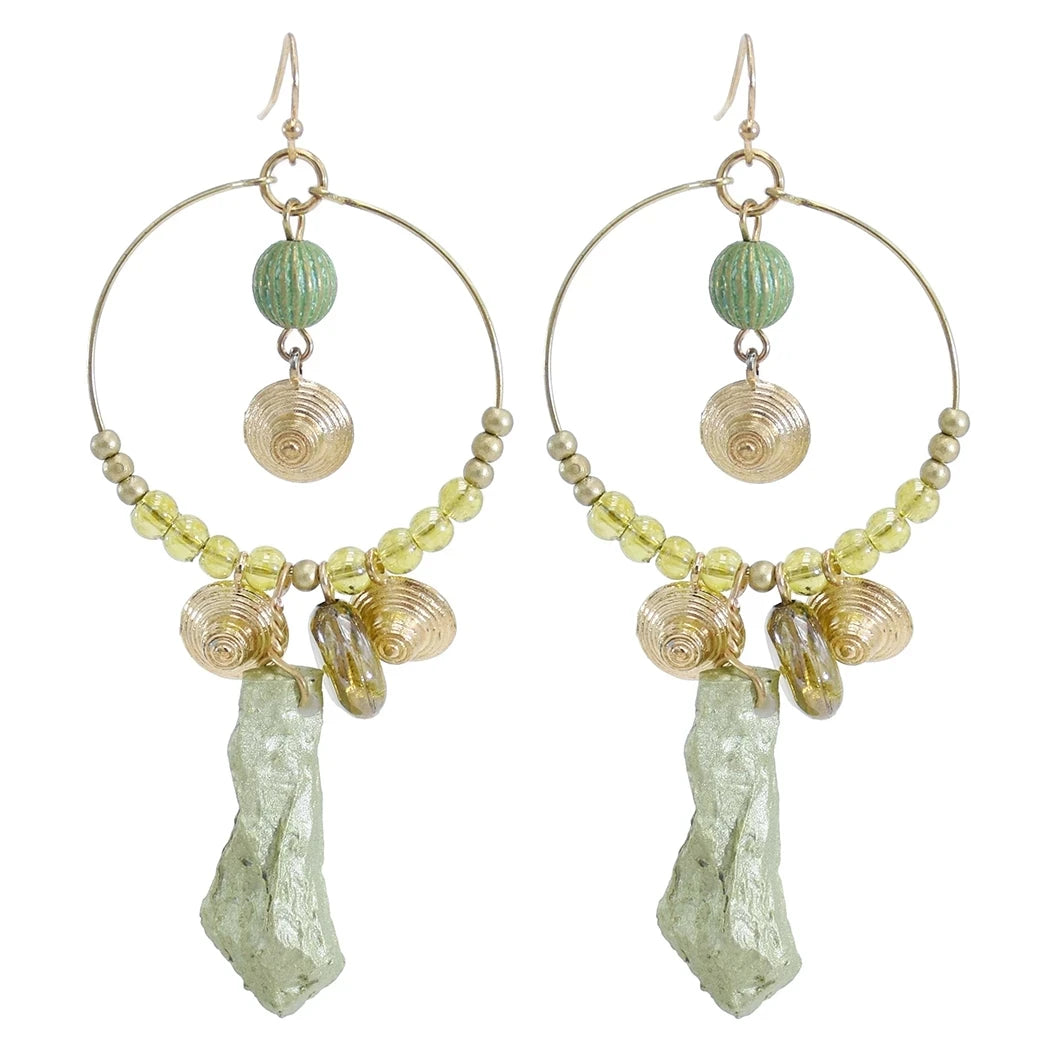 MAASAI DANGLER STATEMENT EARRINGS – Vintage African Tribal Tassel Drop Jewelry - Glow by Hellen African and Boho Jewelry African Home Decor Cultural Accessories