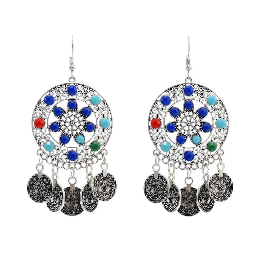 MAASAI DANGLER STATEMENT EARRINGS – Vintage African Tribal Tassel Drop Jewelry - Glow by Hellen African and Boho Jewelry African Home Decor Cultural Accessories