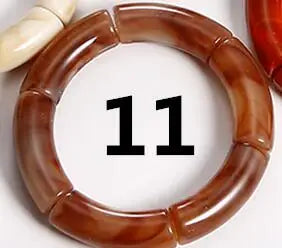 HIMBA COLOUR STACK SET – Vibrant Acrylic Beaded Charm Bracelets - Glow by Hellen African and Boho Jewelry African Home Decor Cultural Accessories