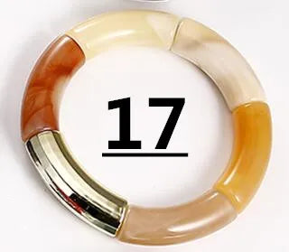 HIMBA COLOUR STACK SET – Vibrant Acrylic Beaded Charm Bracelets - Glow by Hellen African and Boho Jewelry African Home Decor Cultural Accessories