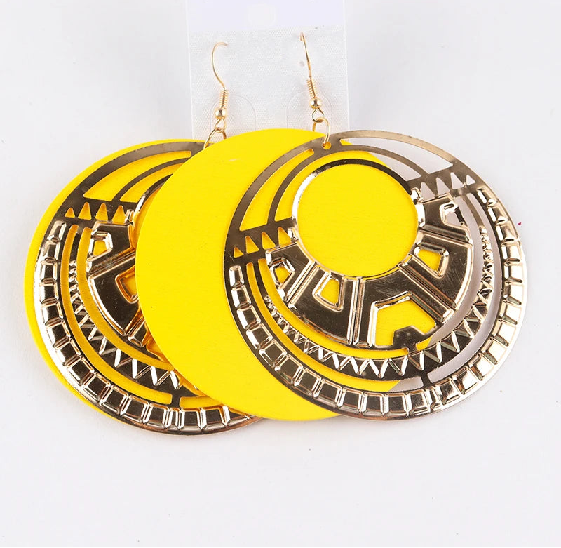 HIMBA CIRCLE WOODEN EARRINGS – Free Shipping African Round Dangles - Glow by Hellen African and Boho Jewelry African Home Decor Cultural Accessories