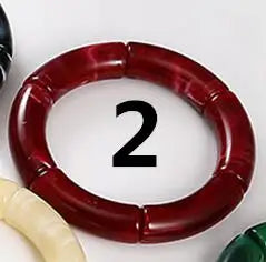 HIMBA COLOUR STACK SET – Vibrant Acrylic Beaded Charm Bracelets - Glow by Hellen African and Boho Jewelry African Home Decor Cultural Accessories