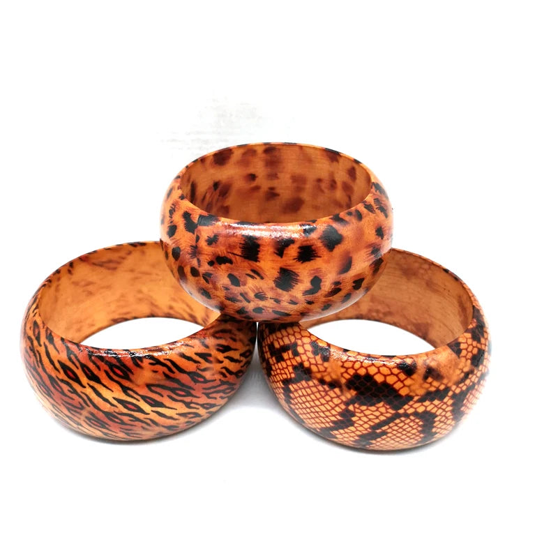 ASHANTI ADINKRA STATEMENT BANGLE – 3.8cm Wide African Wood Bracelet - Glow by Hellen African and Boho Jewelry African Home Decor Cultural Accessories