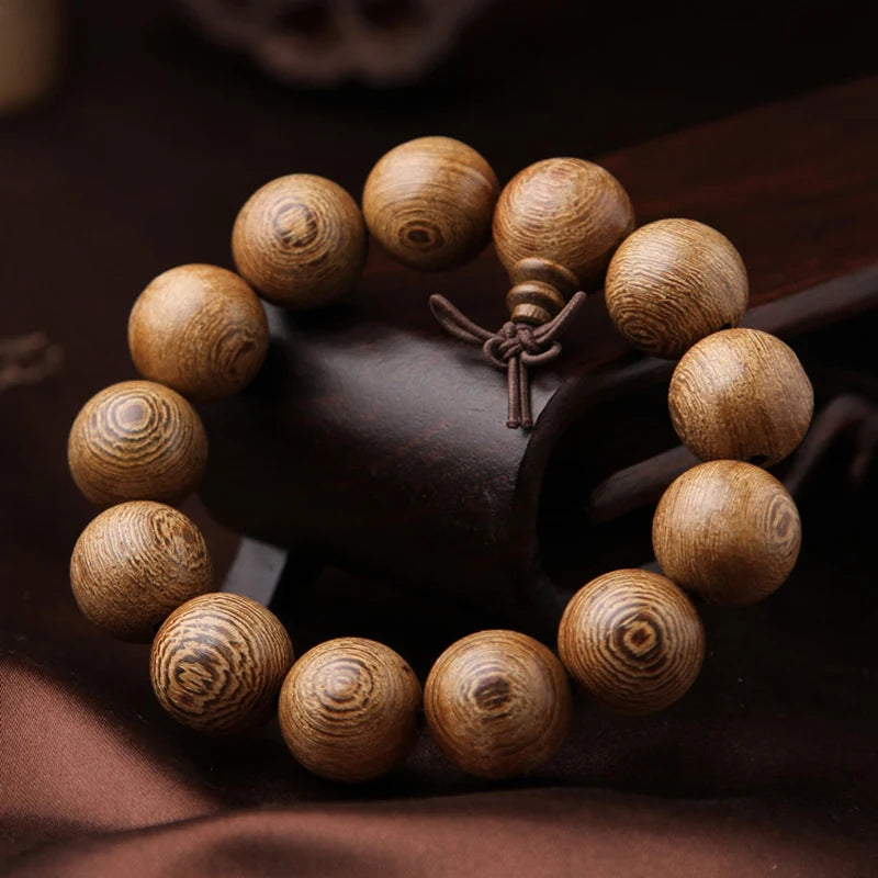 Authentic African Wooden Bracelet with Natural Ebony Beads - Glow by Hellen African and Boho Jewelry African Home Decor Cultural Accessories