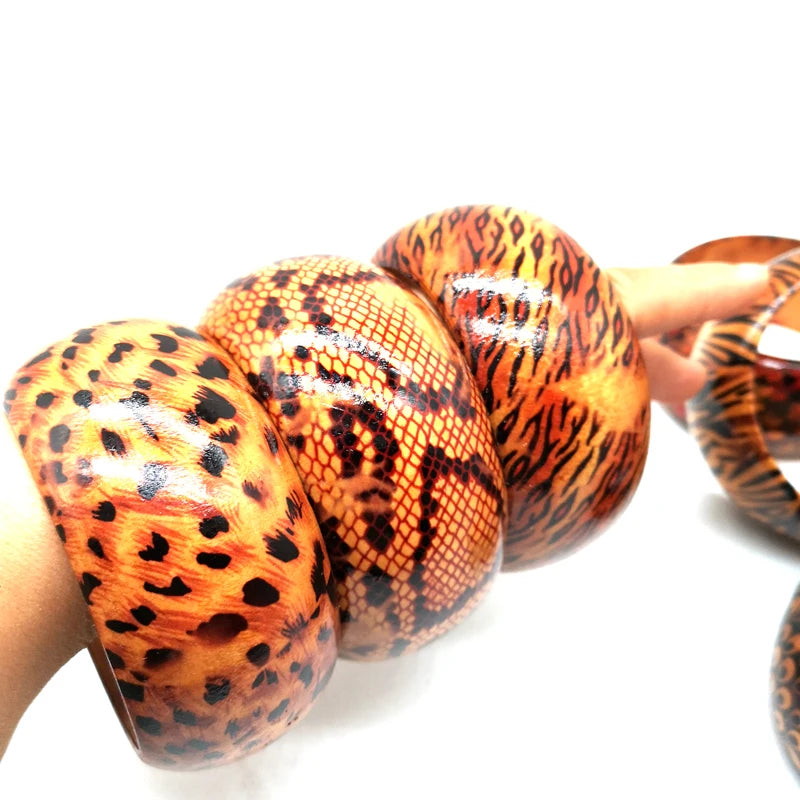 ASHANTI ADINKRA STATEMENT BANGLE – 3.8cm Wide African Wood Bracelet - Glow by Hellen African and Boho Jewelry African Home Decor Cultural Accessories