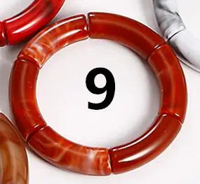 HIMBA COLOUR STACK SET – Vibrant Acrylic Beaded Charm Bracelets - Glow by Hellen African and Boho Jewelry African Home Decor Cultural Accessories