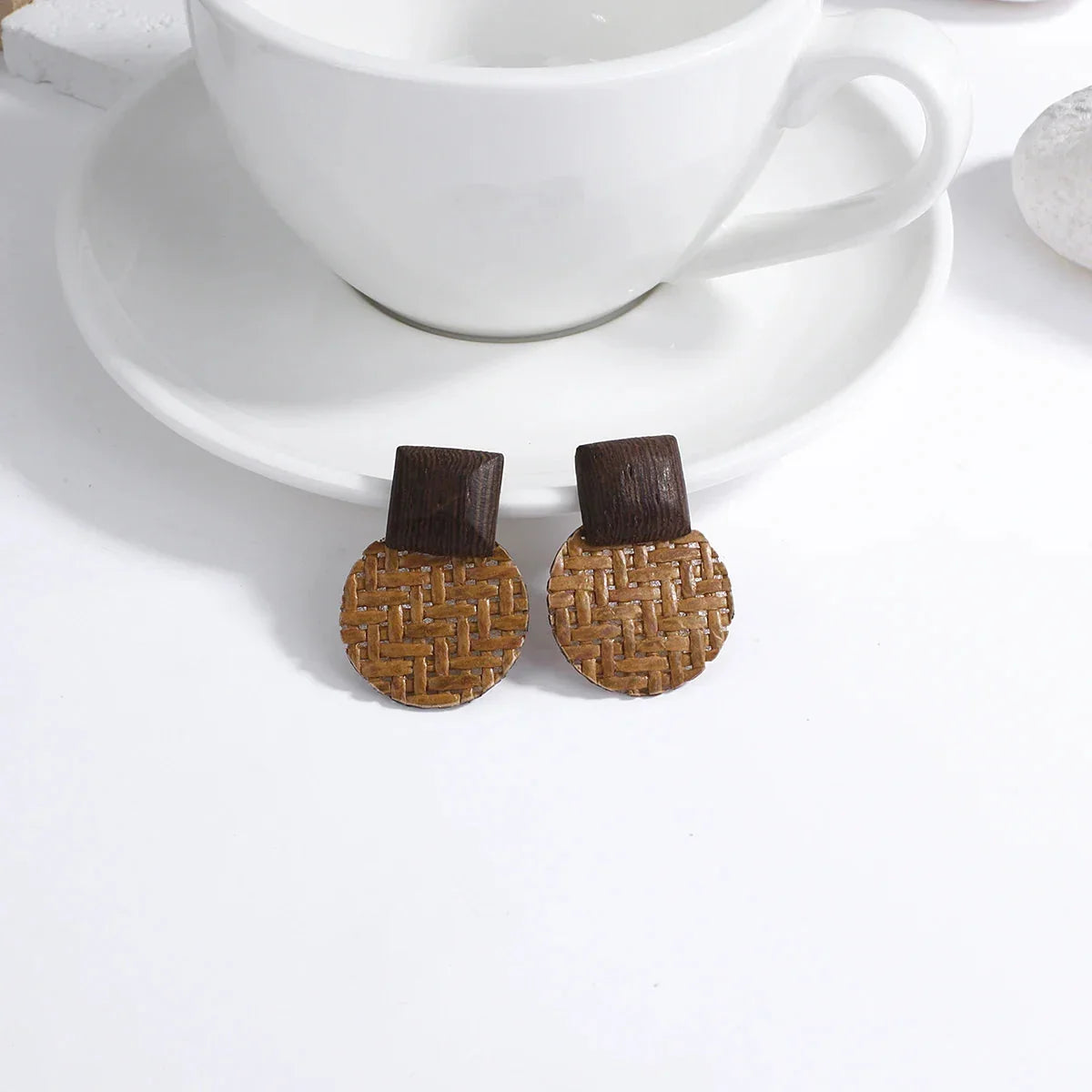 Boho Handmade Wooden & Rattan Drop Earrings - Glow by Hellen African and Boho Jewelry African Home Decor Cultural Accessories