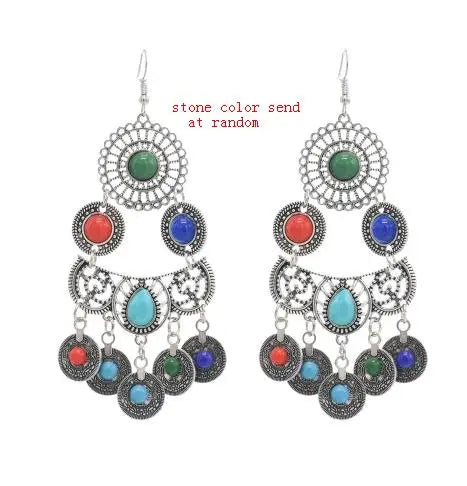 MAASAI DANGLER STATEMENT EARRINGS – Vintage African Tribal Tassel Drop Jewelry - Glow by Hellen African and Boho Jewelry African Home Decor Cultural Accessories