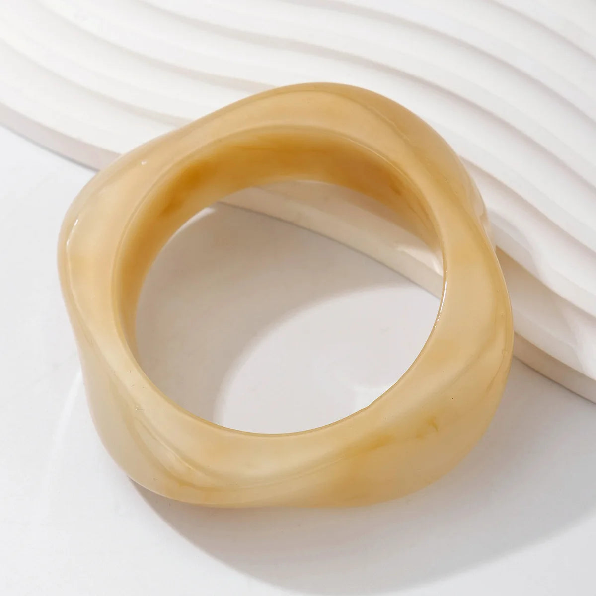 Vintage Brown Coffee Thick Resin Acrylic Bangles - Glow by Hellen African and Boho Jewelry African Home Decor Cultural Accessories