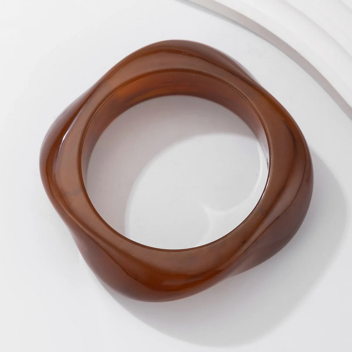 Vintage Brown Coffee Thick Resin Acrylic Bangles - Glow by Hellen African and Boho Jewelry African Home Decor Cultural Accessories