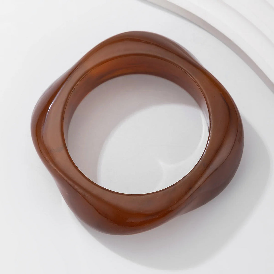 Vintage Brown Coffee Thick Resin Acrylic Bangles - Glow by Hellen African and Boho Jewelry African Home Decor Cultural Accessories