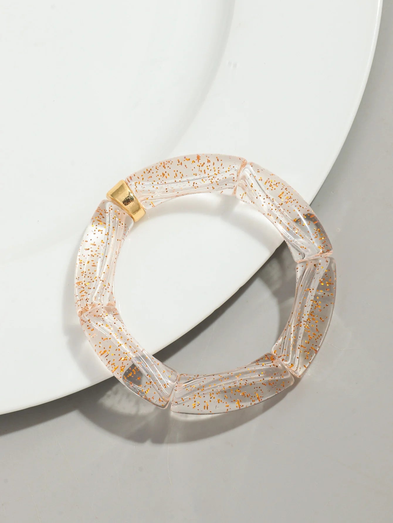 Bohemia Acrylic Design Style Chunky Bamboo Stackable Bracelet - Glow by Hellen African and Boho Jewelry African Home Decor Cultural Accessories