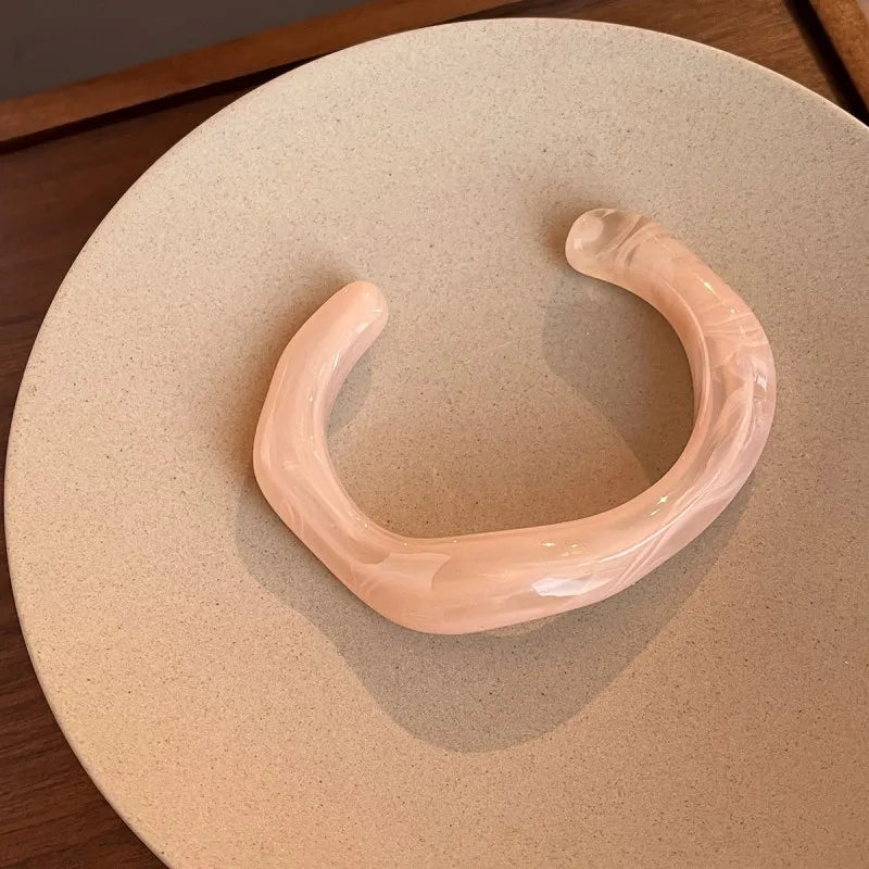 Fashion Unique Irregular Acrylic Cuff Bracelet - Glow by Hellen African and Boho Jewelry African Home Decor Cultural Accessories