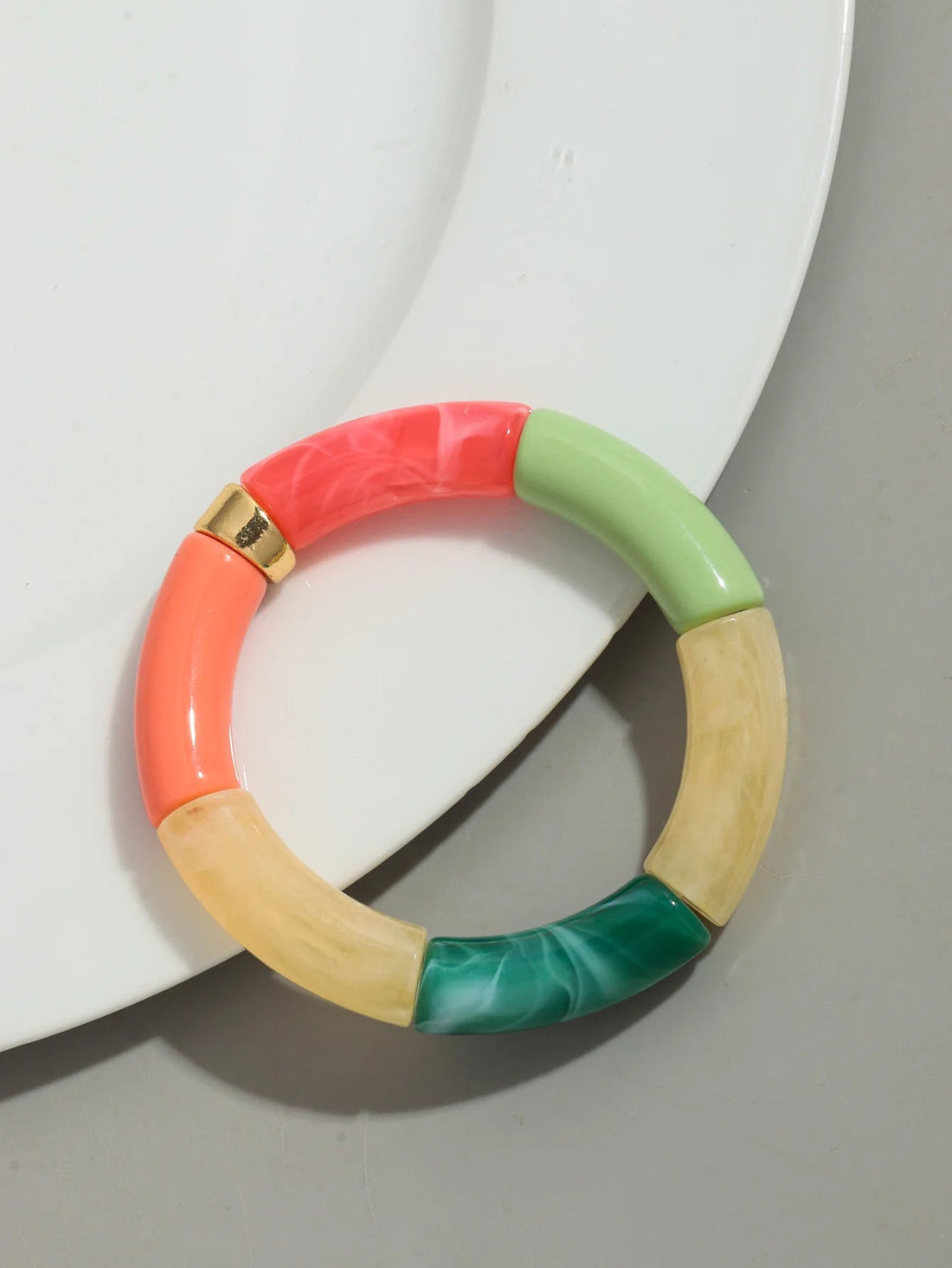 Bohemia Acrylic Design Style Chunky Bamboo Stackable Bracelet - Glow by Hellen African and Boho Jewelry African Home Decor Cultural Accessories