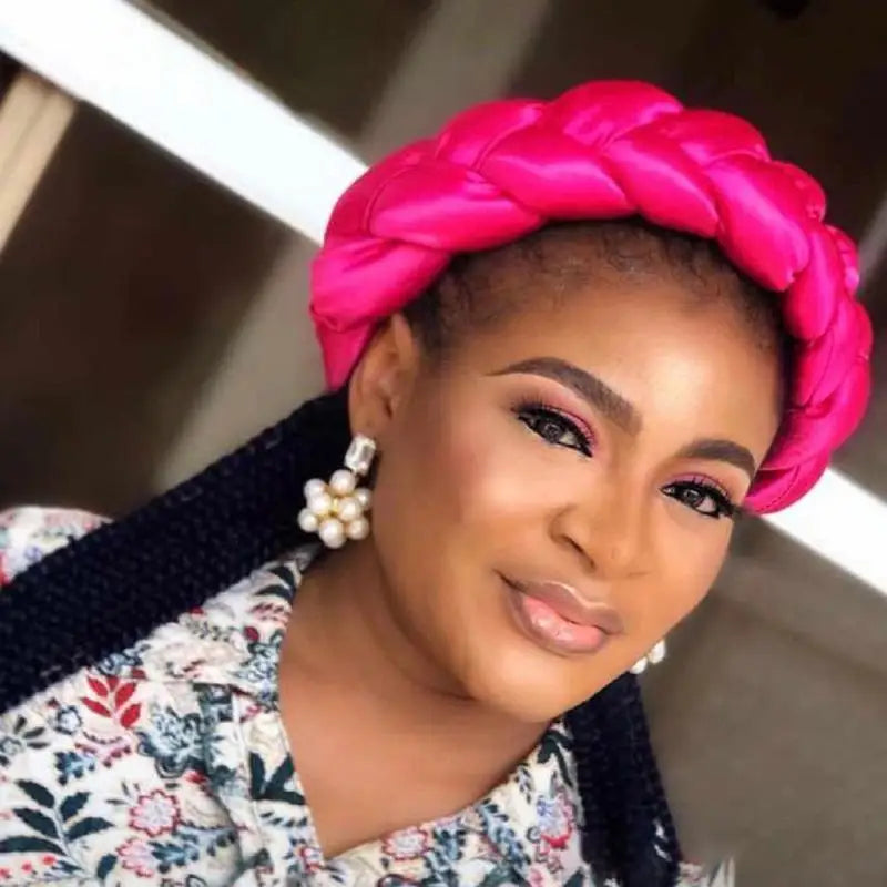 Satin Twist Braids Headband - Glow by Hellen African and Boho Jewelry African Home Decor Cultural Accessories