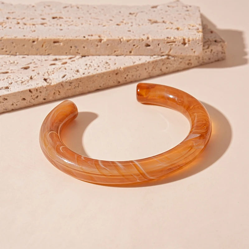 Fashion Unique Irregular Acrylic Cuff Bracelet - Glow by Hellen African and Boho Jewelry African Home Decor Cultural Accessories