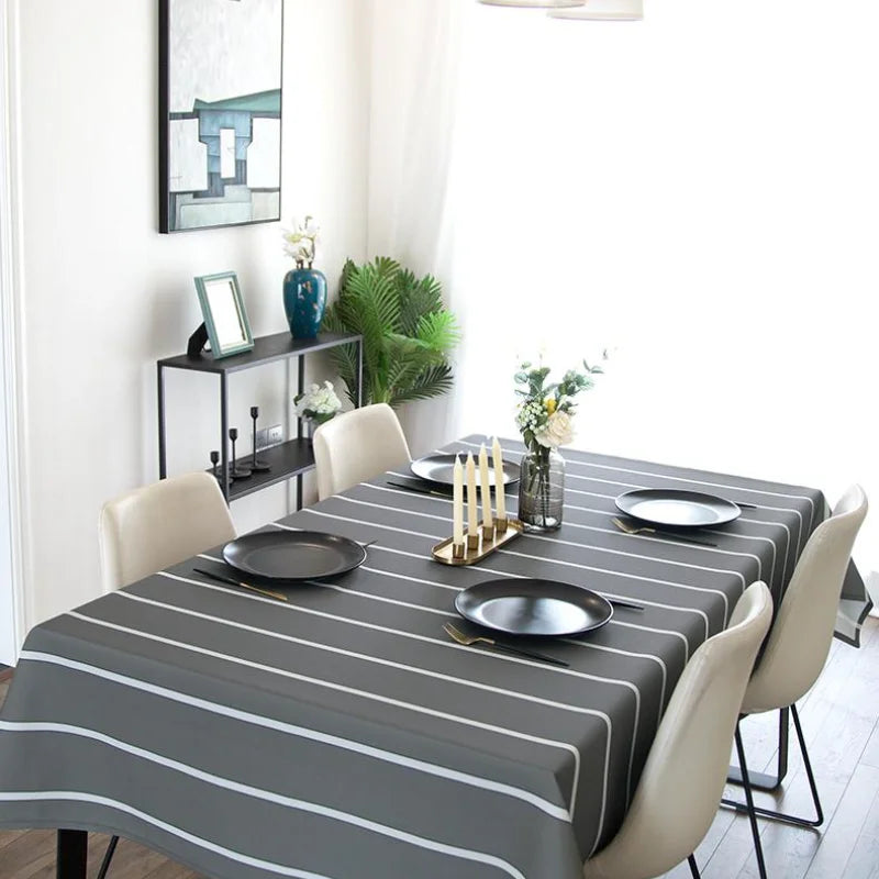 African Minimalist Geometric Tablecloth — Tribal Chic for Every Table - Glow by Hellen African and Boho Jewelry African Home Decor Cultural Accessories