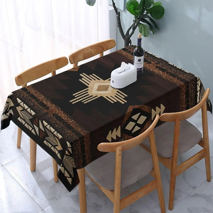 African Geometric Tablecloth — Tribal Elegance - Glow by Hellen African and Boho Jewelry African Home Decor Cultural Accessories