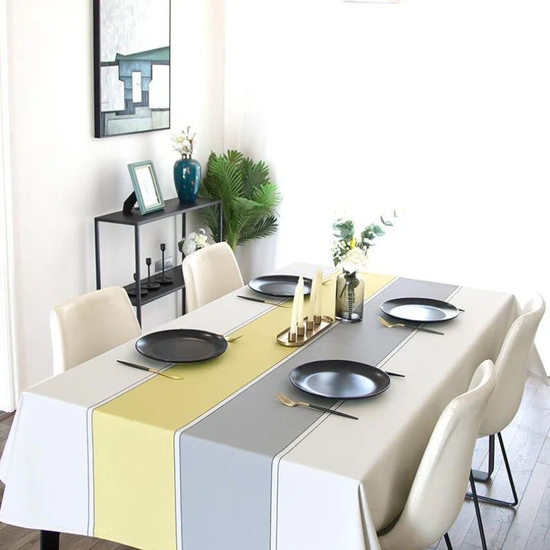 African Minimalist Geometric Tablecloth — Tribal Chic for Every Table - Glow by Hellen African and Boho Jewelry African Home Decor Cultural Accessories