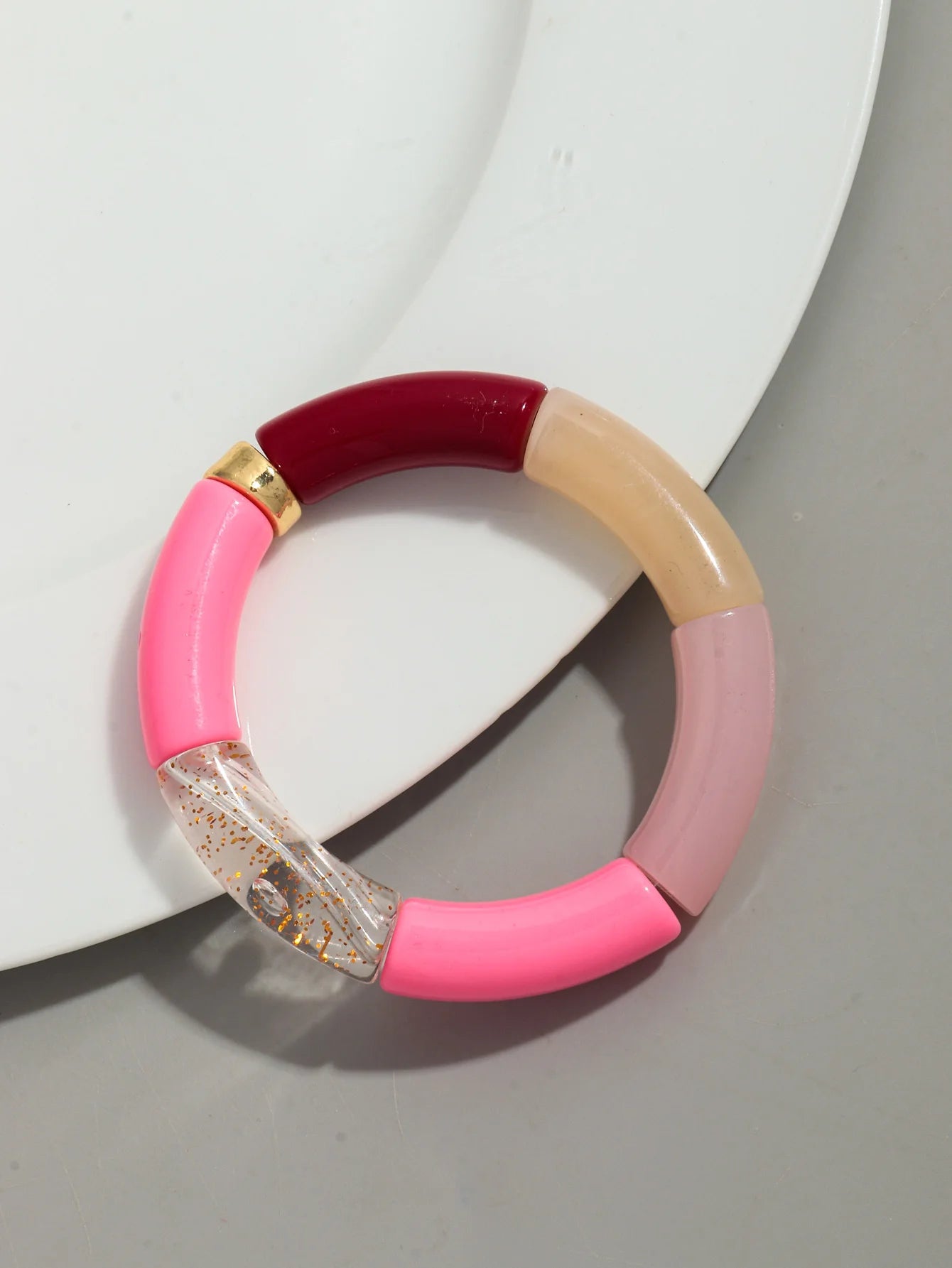 Bohemia Acrylic Design Style Chunky Bamboo Stackable Bracelet - Glow by Hellen African and Boho Jewelry African Home Decor Cultural Accessories