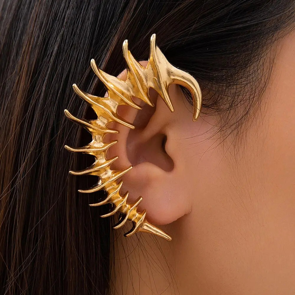 Dragon Ear Cuff — No Piercing Needed - Glow by Hellen African and Boho Jewelry African Home Decor Cultural Accessories