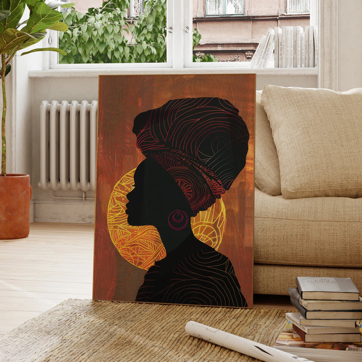 HERERO GLAMOUR ART PRINT – Modern African Women Fashion Portrait Wall Canvas - Glow by Hellen African and Boho Jewelry African Home Decor Cultural Accessories