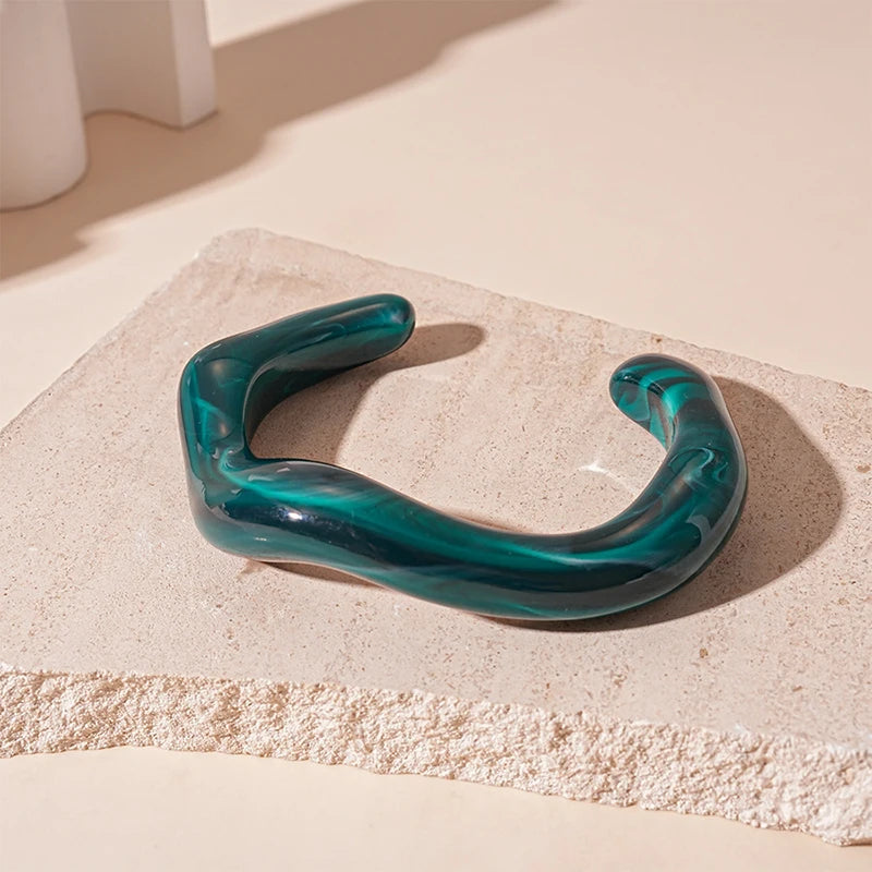 Fashion Unique Irregular Acrylic Cuff Bracelet - Glow by Hellen African and Boho Jewelry African Home Decor Cultural Accessories