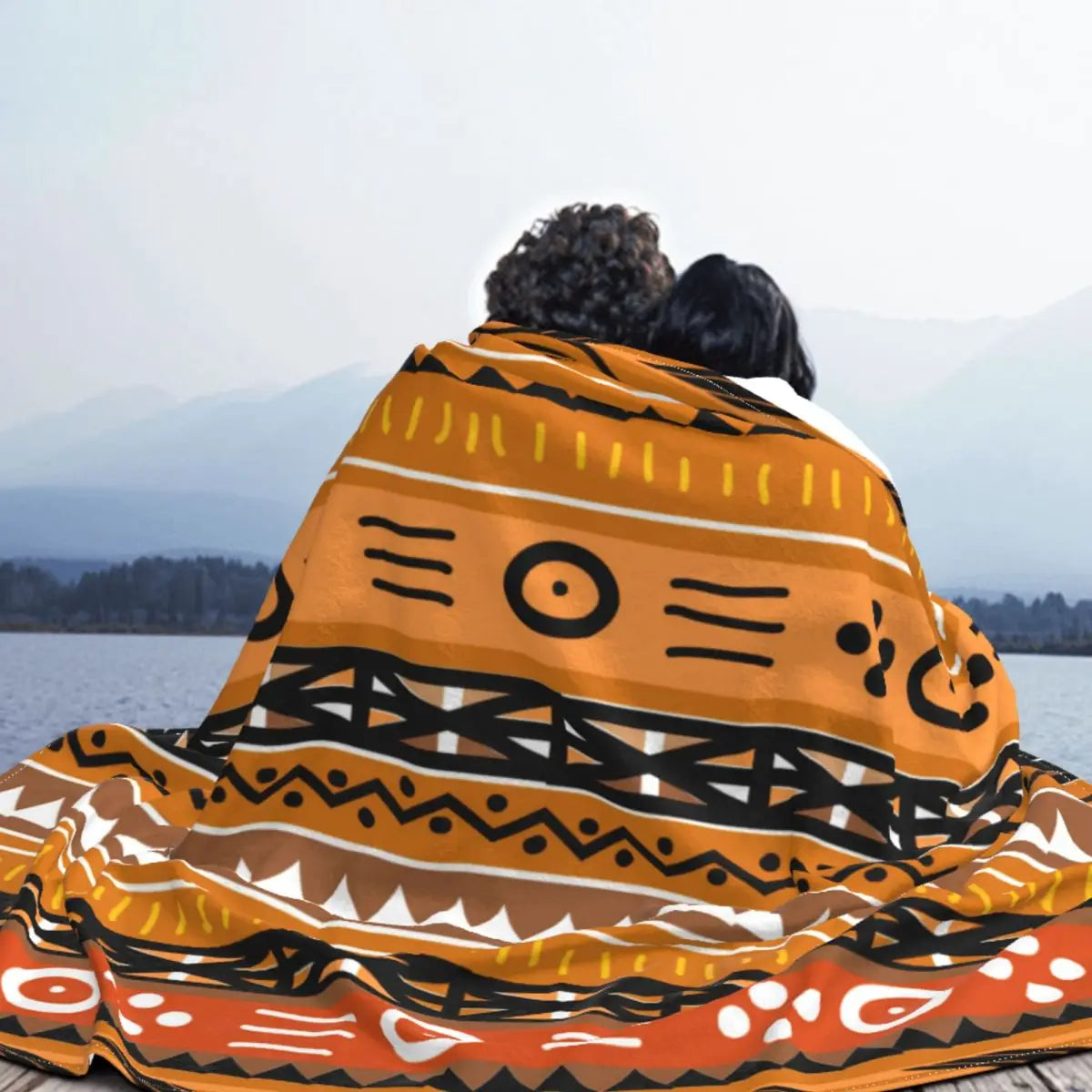 SHANGO THUNDER THROW BLANKET – African Tribal Flannel Duvet Cover &amp; Bedspread - Glow by Hellen African and Boho Jewelry African Home Decor Cultural Accessories