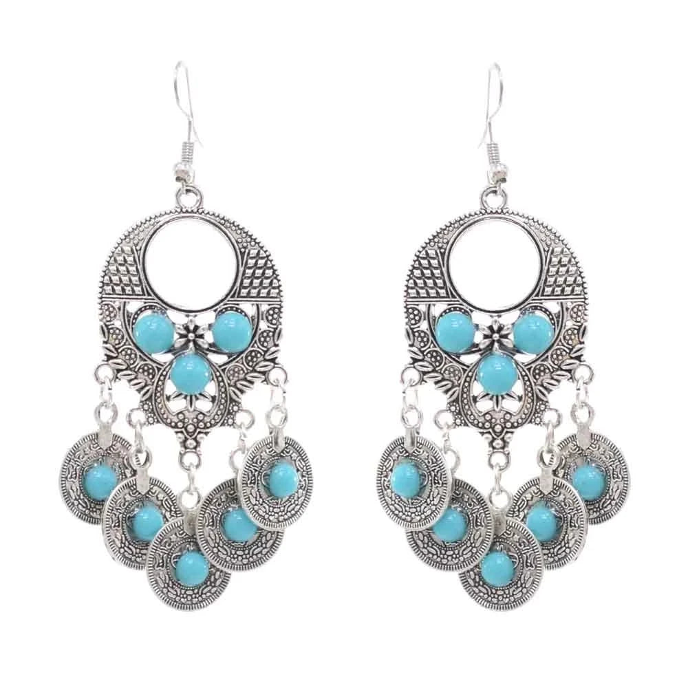 MAASAI DANGLER STATEMENT EARRINGS – Vintage African Tribal Tassel Drop Jewelry - Glow by Hellen African and Boho Jewelry African Home Decor Cultural Accessories