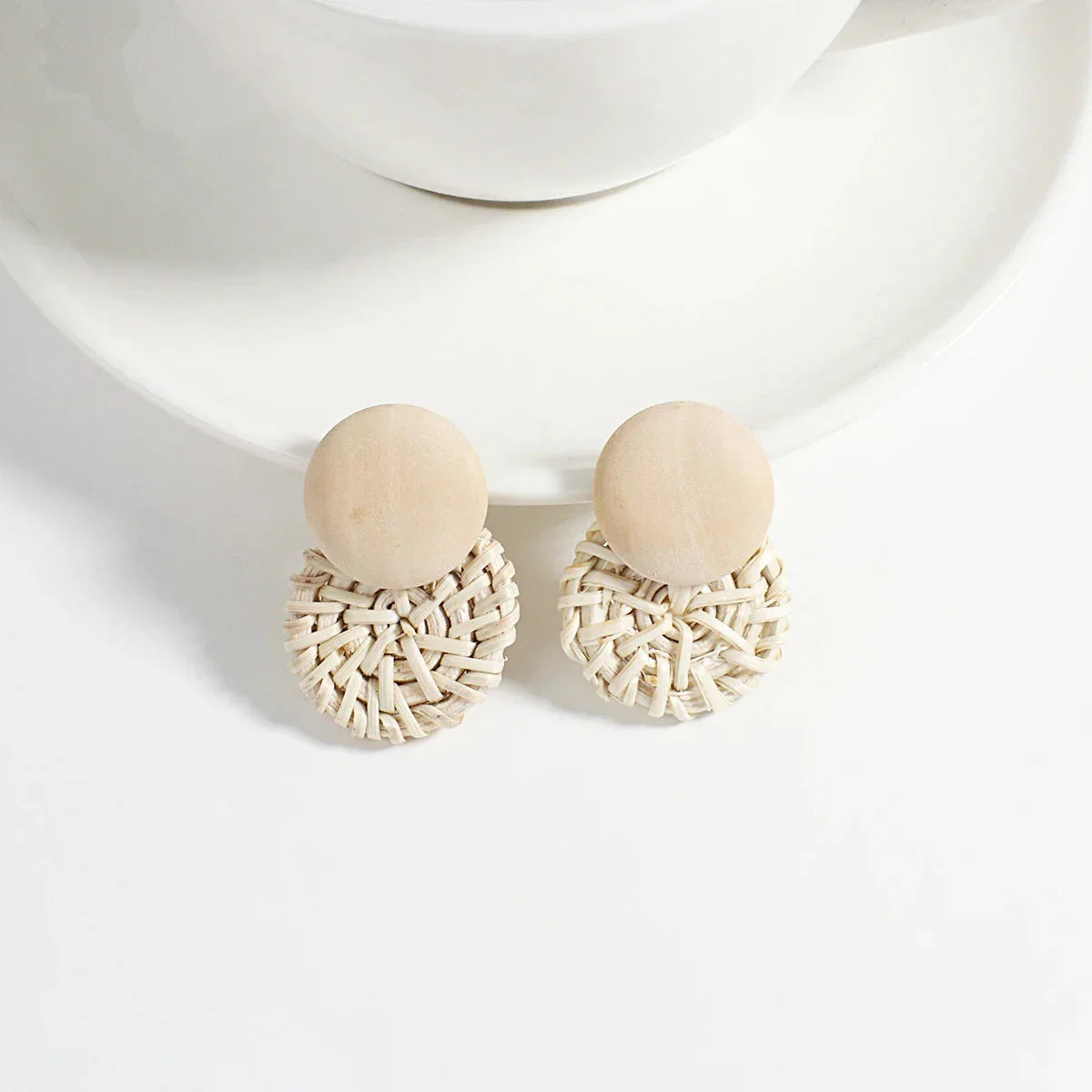 Boho Handmade Wooden & Rattan Drop Earrings - Glow by Hellen African and Boho Jewelry African Home Decor Cultural Accessories