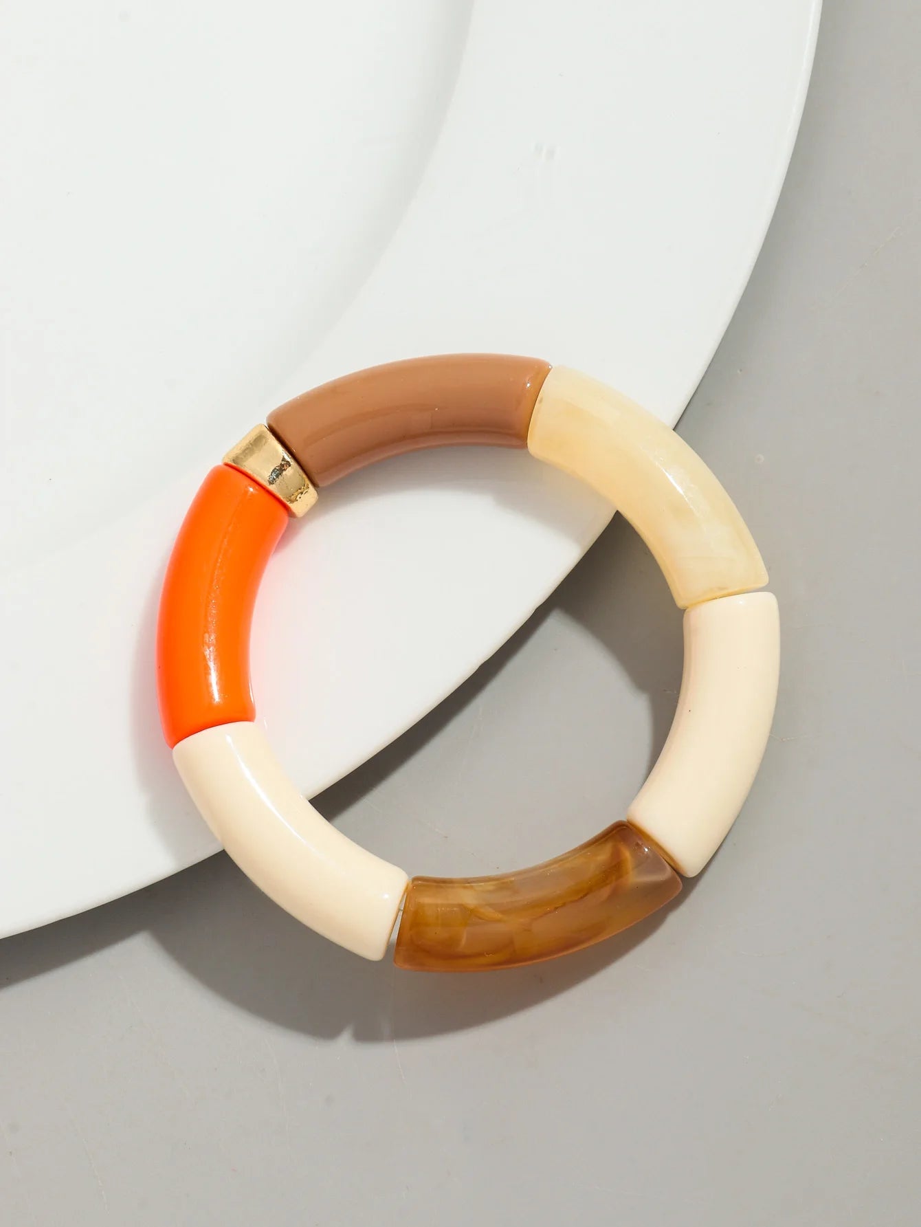 Bohemia Acrylic Design Style Chunky Bamboo Stackable Bracelet - Glow by Hellen African and Boho Jewelry African Home Decor Cultural Accessories