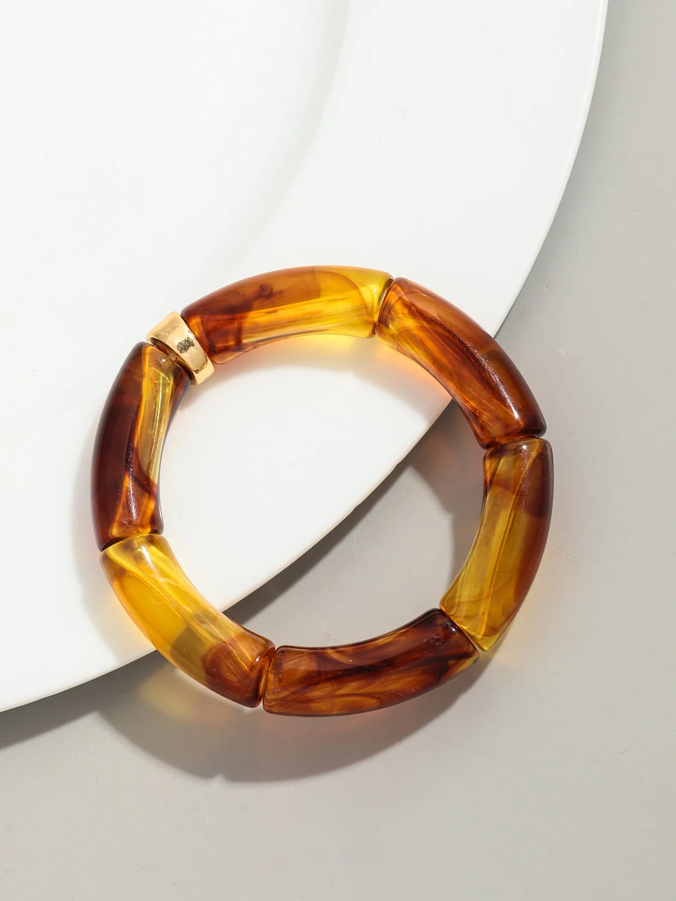 Bohemia Acrylic Design Style Chunky Bamboo Stackable Bracelet - Glow by Hellen African and Boho Jewelry African Home Decor Cultural Accessories