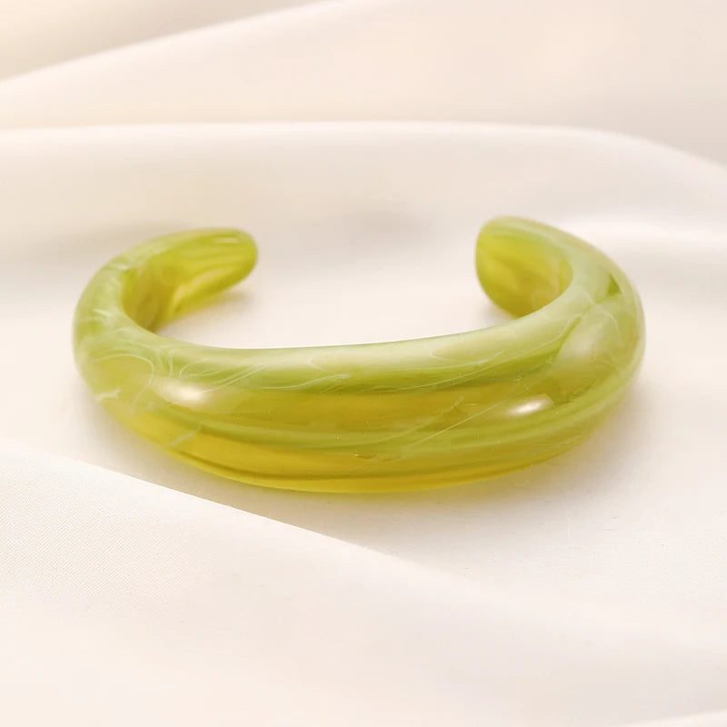 Fashion Unique Irregular Acrylic Cuff Bracelet - Glow by Hellen African and Boho Jewelry African Home Decor Cultural Accessories