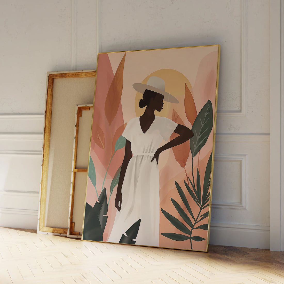 Modern Native African Woman Portrait – Elegance Meets Culture - Glow by Hellen African and Boho Jewelry African Home Decor Cultural Accessories