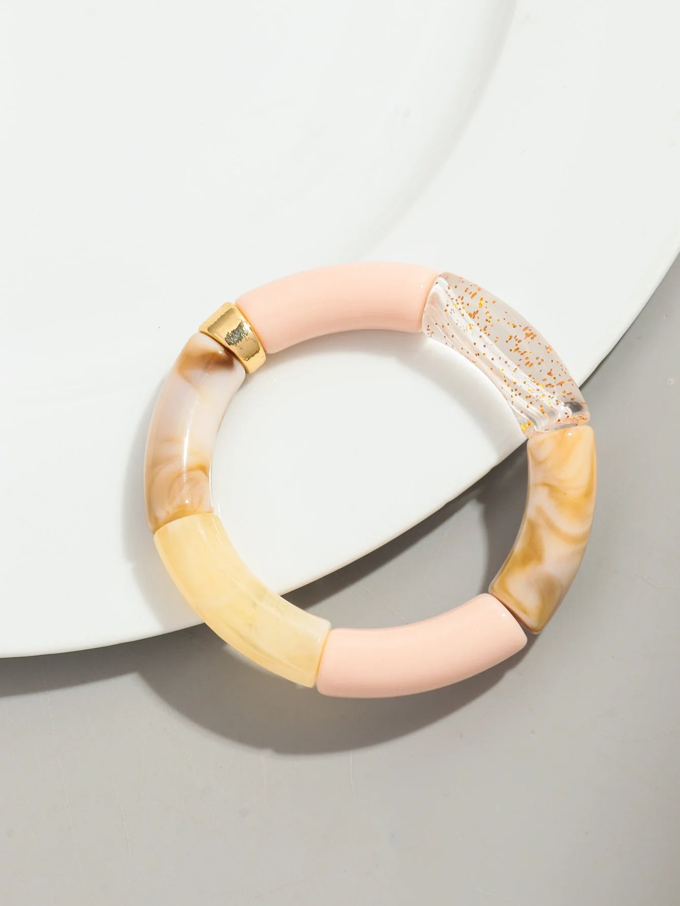 Bohemia Acrylic Design Style Chunky Bamboo Stackable Bracelet - Glow by Hellen African and Boho Jewelry African Home Decor Cultural Accessories