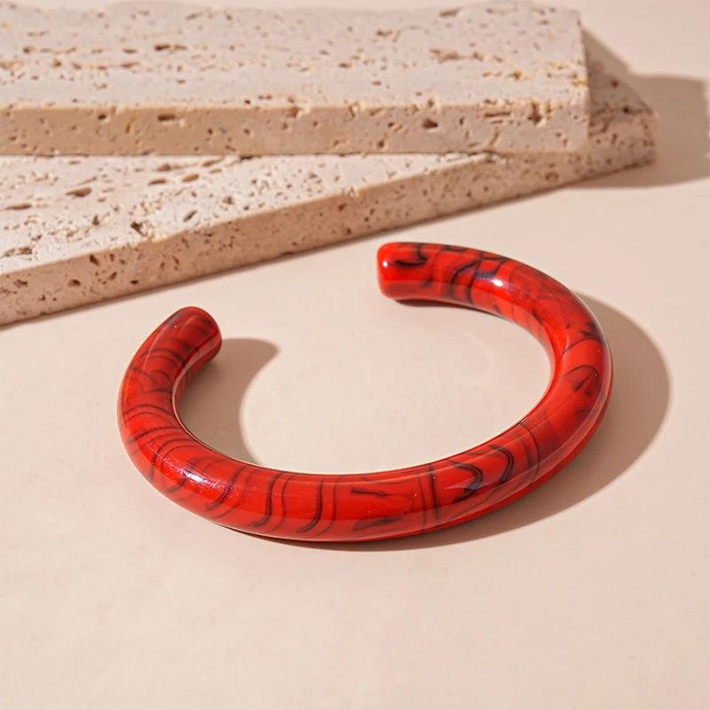 Fashion Unique Irregular Acrylic Cuff Bracelet - Glow by Hellen African and Boho Jewelry African Home Decor Cultural Accessories