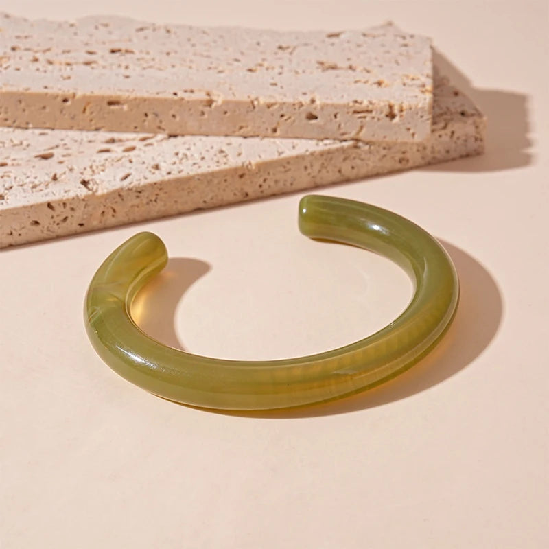 Fashion Unique Irregular Acrylic Cuff Bracelet - Glow by Hellen African and Boho Jewelry African Home Decor Cultural Accessories