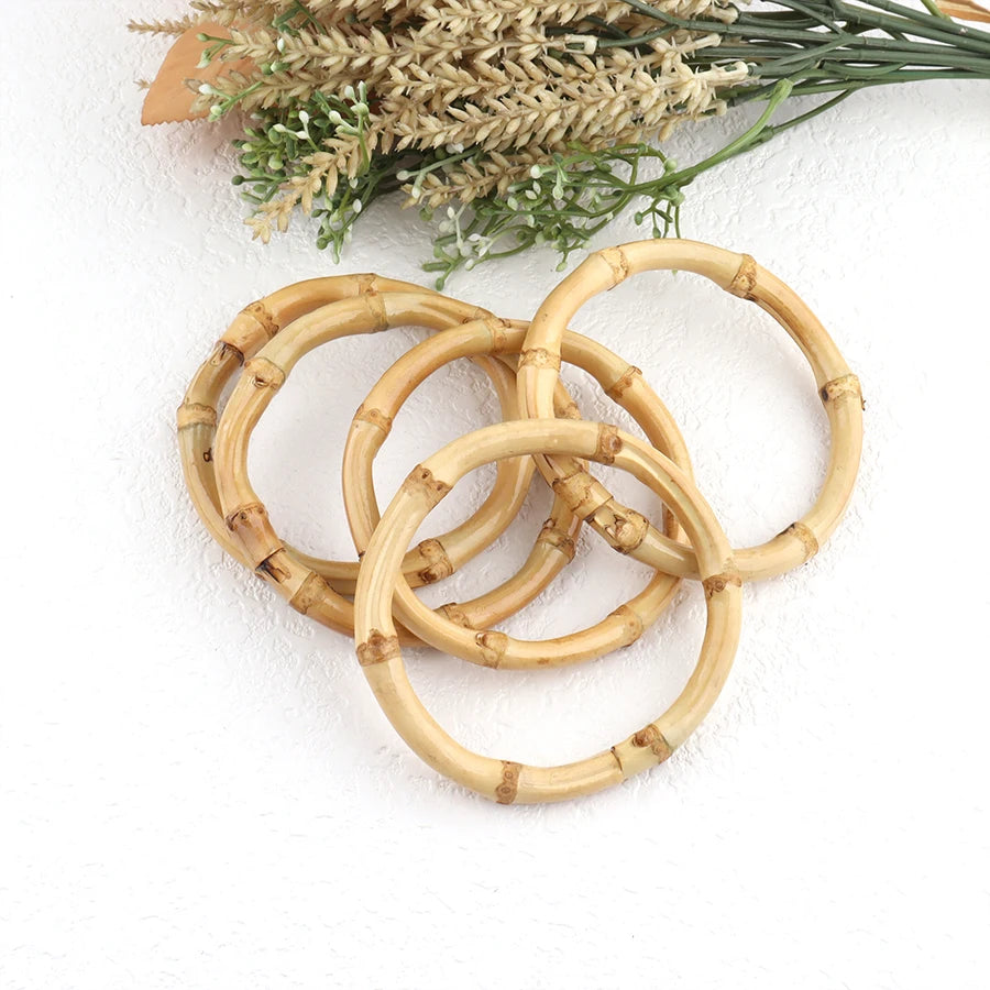 MURSI POWER BANGLE SET – 4x Natural Chunky Bamboo Bracelets - Glow by Hellen African and Boho Jewelry African Home Decor Cultural Accessories
