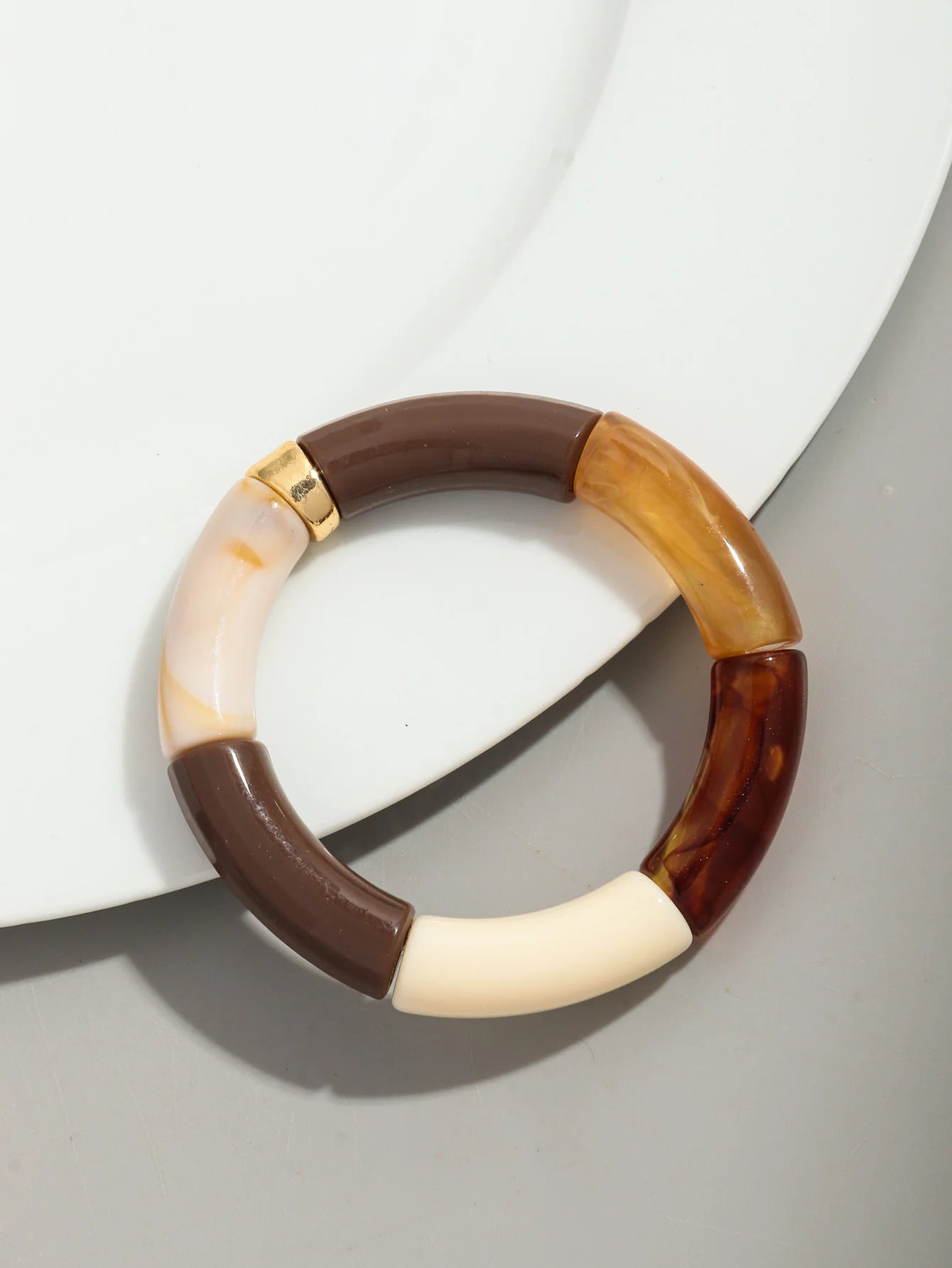 Bohemia Acrylic Design Style Chunky Bamboo Stackable Bracelet - Glow by Hellen African and Boho Jewelry African Home Decor Cultural Accessories