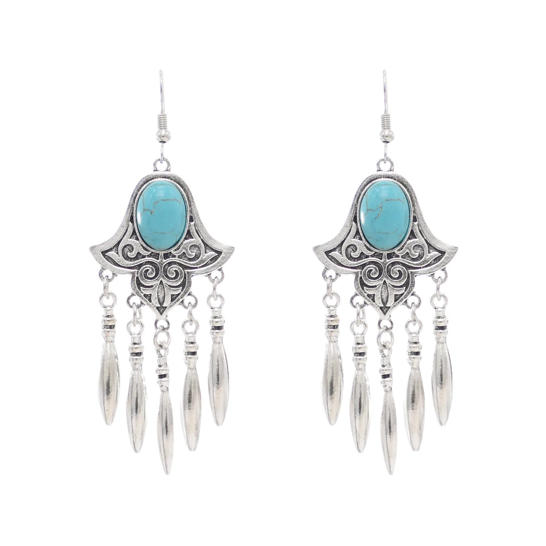 MAASAI DANGLER STATEMENT EARRINGS – Vintage African Tribal Tassel Drop Jewelry - Glow by Hellen African and Boho Jewelry African Home Decor Cultural Accessories