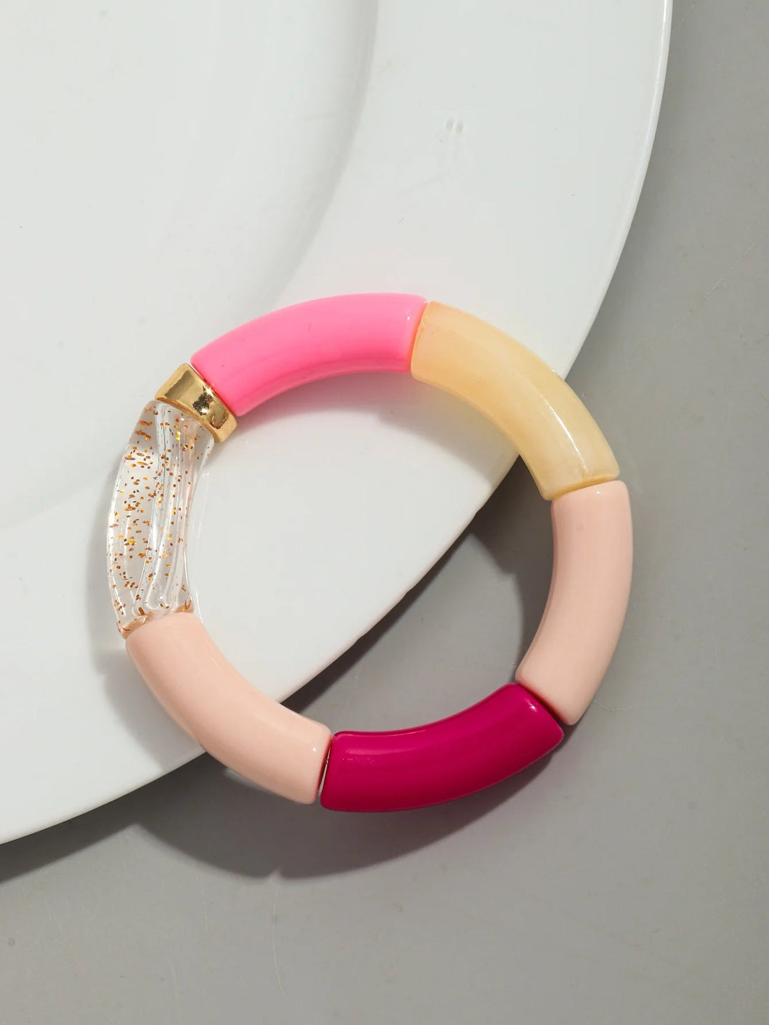 Bohemia Acrylic Design Style Chunky Bamboo Stackable Bracelet - Glow by Hellen African and Boho Jewelry African Home Decor Cultural Accessories