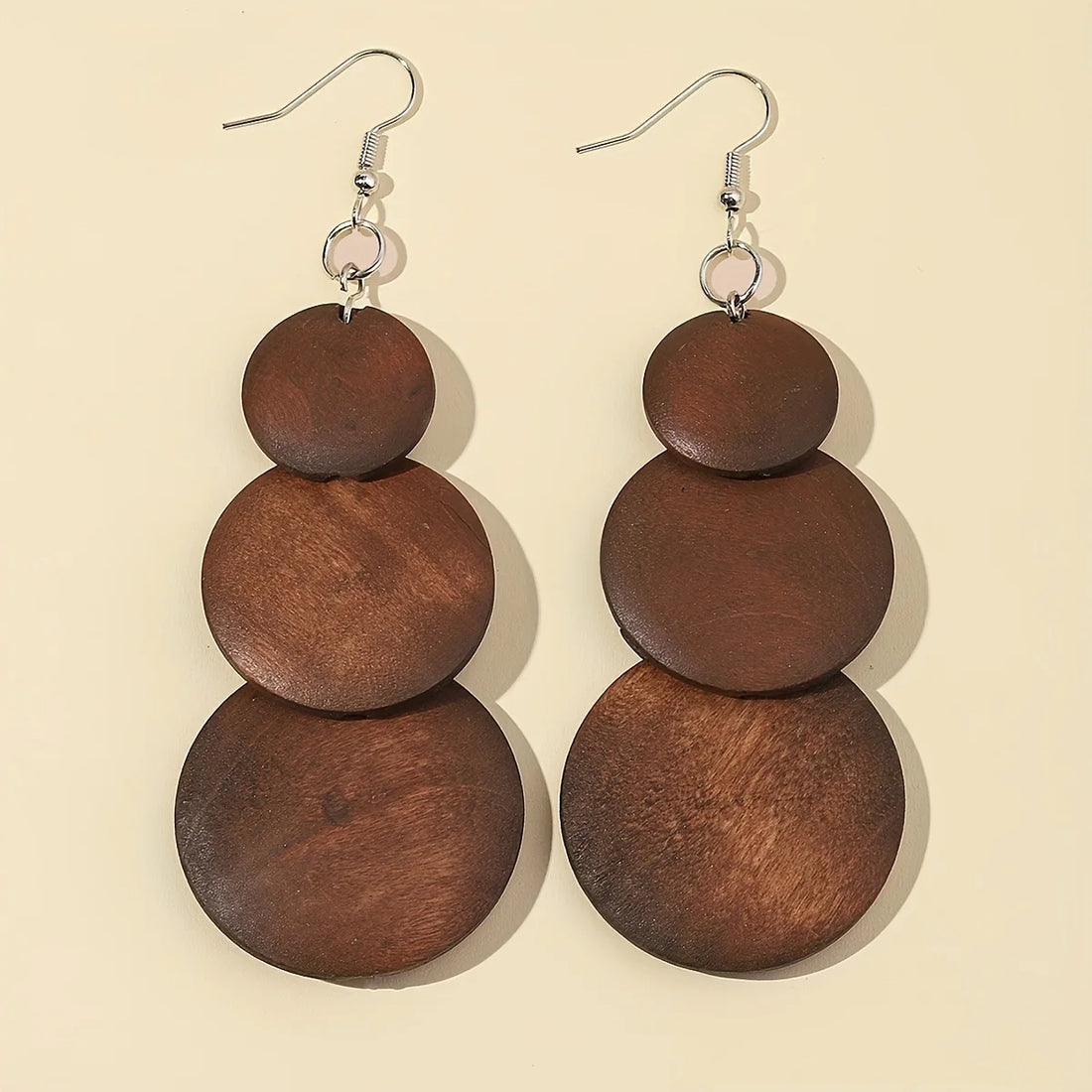 TURKANA EARTH EARRING SET – 5x Retro Brown Wooden Dangle Pairs - Glow by Hellen African and Boho Jewelry African Home Decor Cultural Accessories