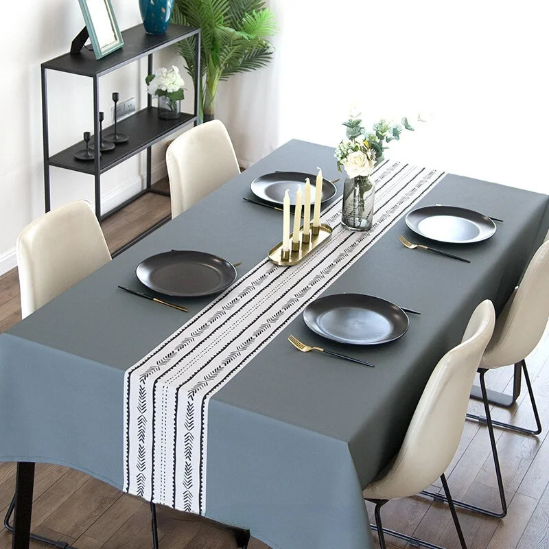 African Minimalist Geometric Tablecloth — Tribal Chic for Every Table - Glow by Hellen African and Boho Jewelry African Home Decor Cultural Accessories