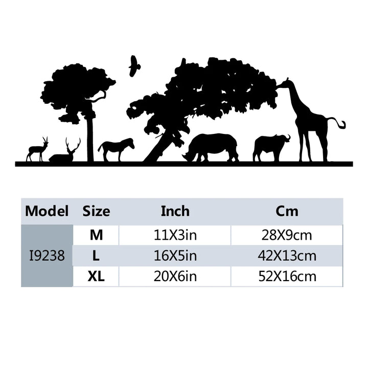 HADZA SAVANNAH WALL DECAL – Removable African Grassland Art - Glow by Hellen African and Boho Jewelry African Home Decor Cultural Accessories