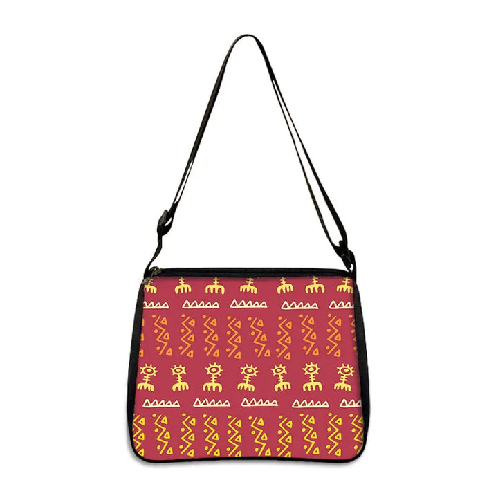 KENTE WEAVER CROSSBODY – Traditional African Pattern Shoulder Bag - Glow by Hellen African and Boho Jewelry African Home Decor Cultural Accessories