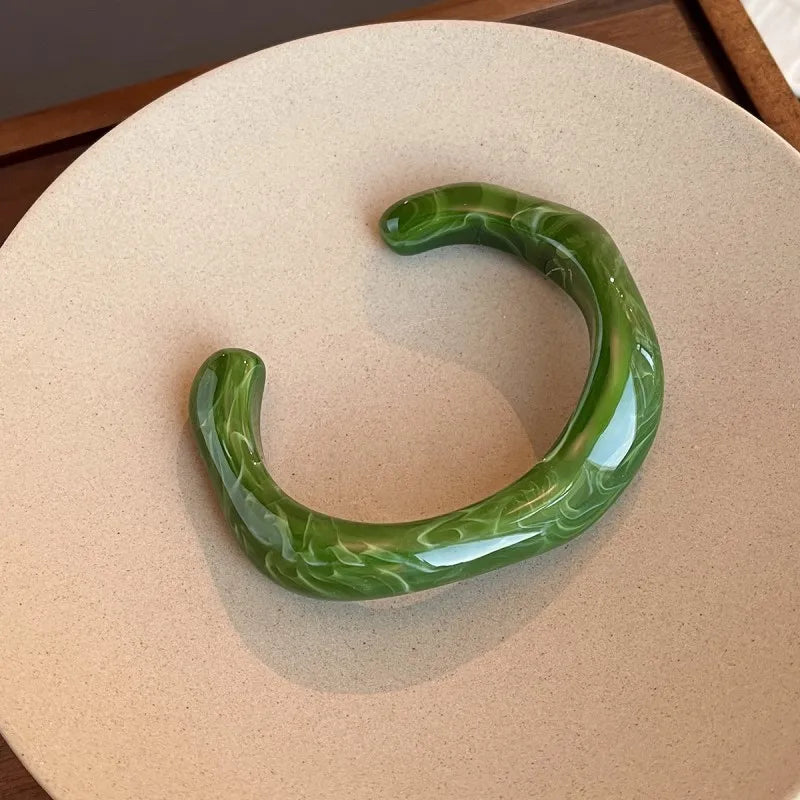 Fashion Unique Irregular Acrylic Cuff Bracelet - Glow by Hellen African and Boho Jewelry African Home Decor Cultural Accessories